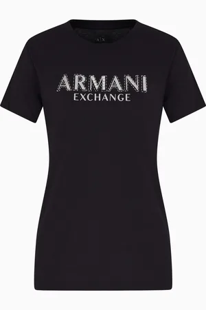 Armani Exchange T-Shirt im Regular Fit mit Metalllogo