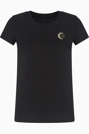 Armani Exchange Jersey-T-Shirt mit Metalllogo