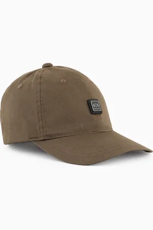 Armani Exchange Visiermütze aus Baumwolle mit Logo