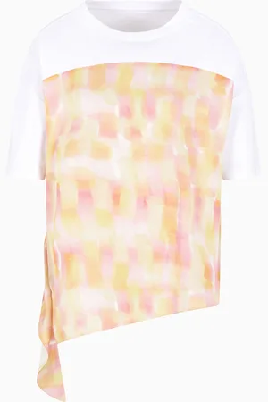Armani Exchange T-Shirt mit Einsatz und Rüsche