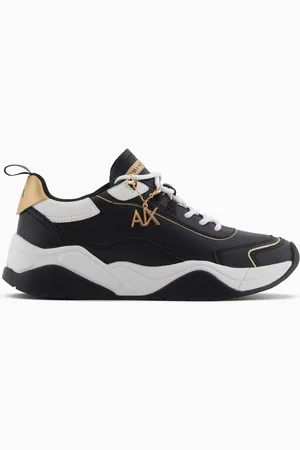 Armani Exchange Ledersneaker mit Logo-Applikation