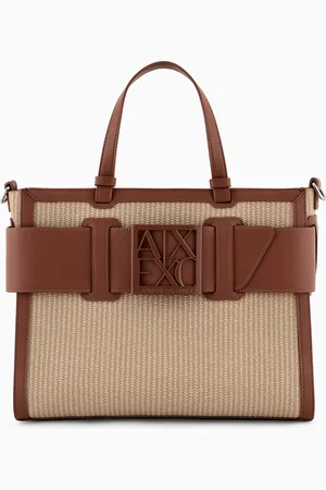 Armani Exchange Handtasche aus gewebtem Stoff mit Logo