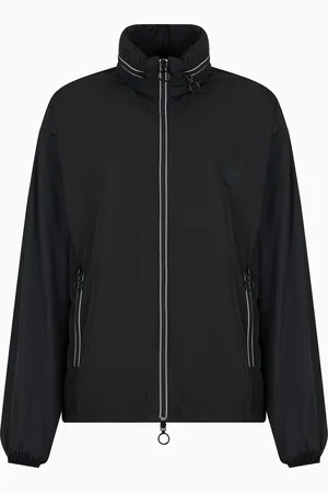 Armani Exchange Jacke mit durchgehendem Reißverschluss und abnehmbarer Kapuze