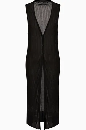 Armani Exchange Lange Weste aus Lurex-Strick