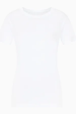 Armani Exchange Basic-T-Shirt mit normaler Passform aus Pima-Baumwolle