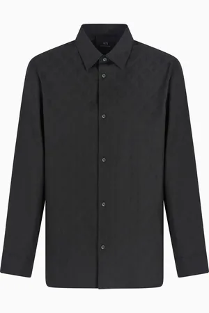 Armani Exchange Baumwollhemd im Regular Fit mit Allover-Logo in Ton