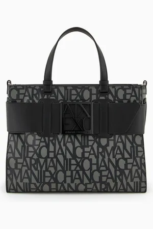 Armani Exchange Große Tragetasche mit Doppelgriffen und Schultergurt