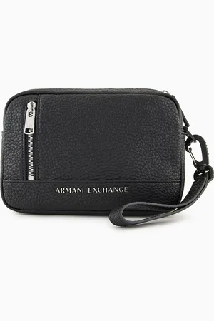 Armani Exchange Kosmetikkoffer mit Außengurt aus recyceltem ASV-Material