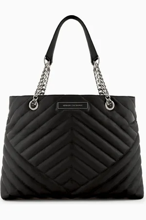 Armani Exchange Matelassé-Shopper mit Kettengriffen