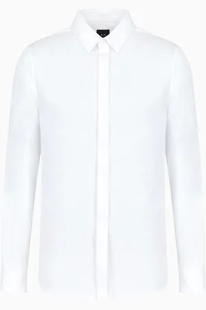 Armani Exchange Slim-Fit-Hemd aus Stretch-Satin