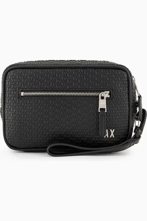 Armani Exchange Kosmetikkoffer mit gewebter Verarbeitung