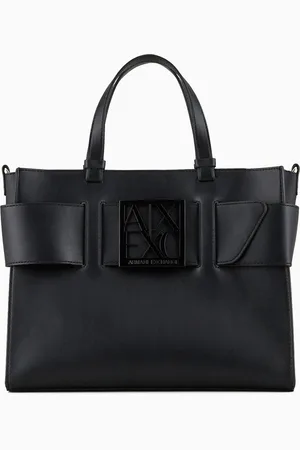 Armani Exchange Große Tragetasche mit Doppelgriffen und Schultergurt