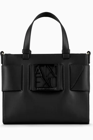 Armani Exchange Mittelgroße Tragetasche mit Doppelgriffen und Schultergurt
