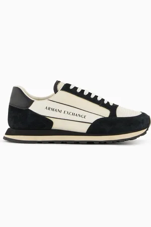 Armani Exchange Wildleder-Sneaker mit Mesh-Einsätzen