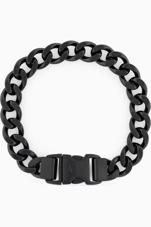 Armani Exchange Glieder-Armband aus Edelstahl in Schwarz