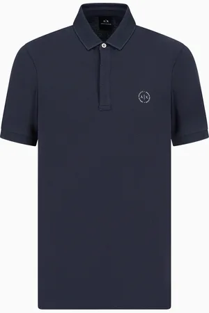 Armani Exchange Slim Fit-Poloshirt aus elastischer Baumwolle mit Logo
