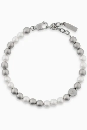 Emporio Armani Weißes Glasperlen-Armband