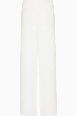Emporio Armani Palazzohose aus Cady in Krepp-Optik
