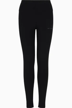 EA7 Logo Series Leggings mit -Logo aus Strass