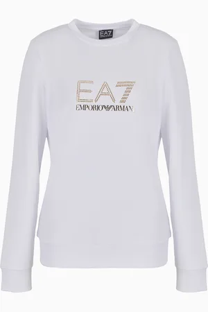 EA7 Evolution Sweatshirt mit Rundhalsausschnitt aus einer elastischen Viskosemischung