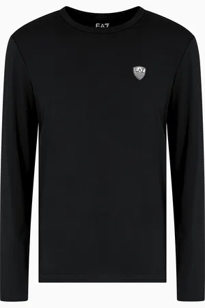 EA7 Langarmshirt aus Stretchjersey