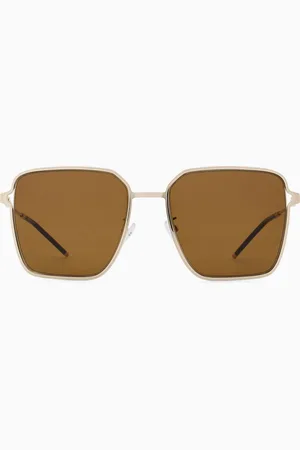 Emporio Armani Eckige Sonnenbrille in Asian Fit für Damen