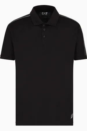 EA7 Logo Series Poloshirt aus Baumwolljersey