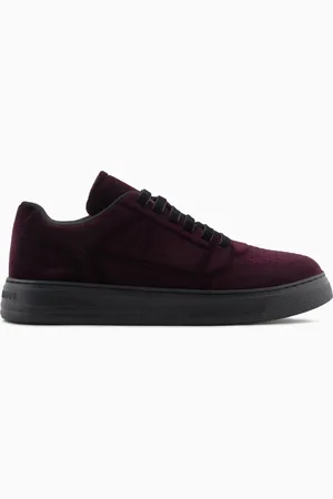 Emporio Armani Sneaker aus Veloursleder mit seitlichem Logo