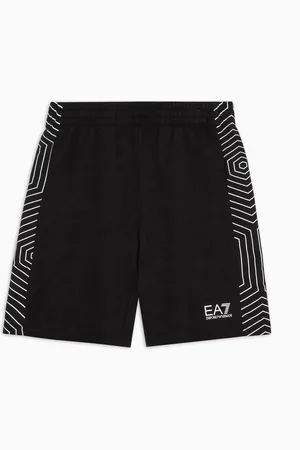 EA7 Visibility Boy Bermudashorts aus Baumwolle mit Print