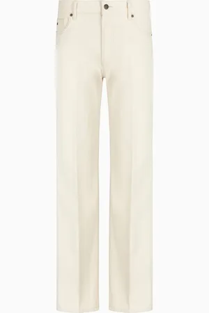 Emporio Armani J76 Straight Fit Jeans aus verwaschenem Denim-Bull