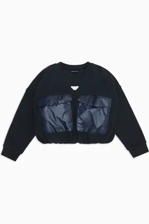 Emporio Armani ASV Sweatshirt mit Rundhalsausschnitt aus Bio-Waffel-Jersey