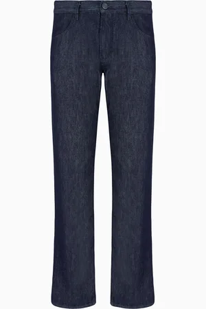 Giorgio Armani Five-Pocket-Hose in Regular Fit aus Baumwolldenim und Seide