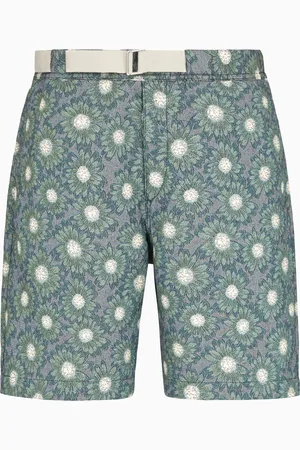 Emporio Armani Bermudashorts aus der Peace ASV Sonderkollektion, gefertigt aus Jacquard-Stoff mit Allover-Margeritenmuster