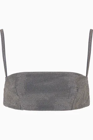 Emporio Armani Bandeau-Top mit Trägern, die Strasssteinen besetzt sind
