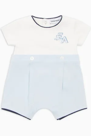Emporio Armani Strampler aus Jersey mit EA-Logo