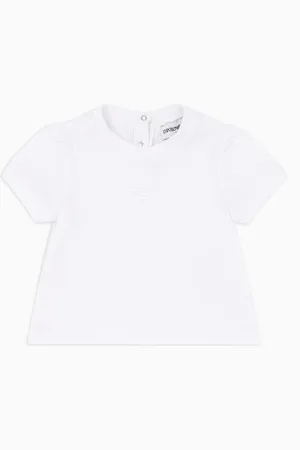 Emporio Armani T-Shirt aus Jersey mit Glitzer-Adler