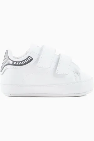 Emporio Armani Sneaker aus Nappa mit Klettverschluss