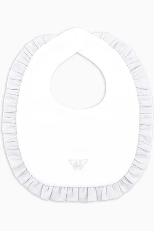 Emporio Armani Lätzchen aus Jersey mit Logo-Stickerei