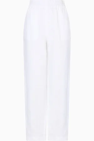 Emporio Armani Hose mit elastischem Bund aus reinem Leinen