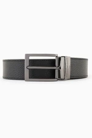 Emporio Armani Wendegürtel aus strukturiertem Leder mit Print