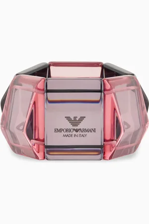 Emporio Armani Facettiertes elastisches Armband