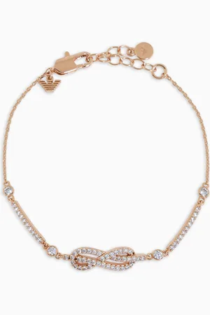 Emporio Armani Armband aus roségoldfarbenem Messing
