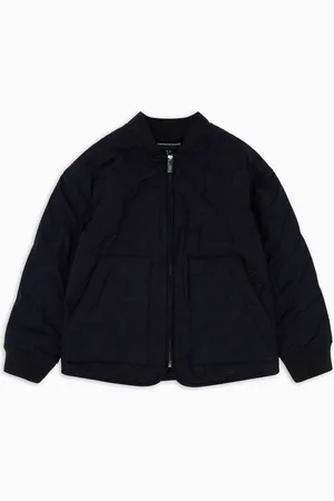 Emporio Armani Blouson aus Nylon mit Allover-Mikro-Adler in Matelassé-Optik