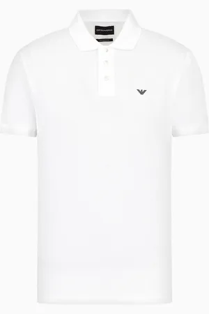 Emporio Armani Poloshirt aus merzerisiertem Pikee mit Mikro-Adler