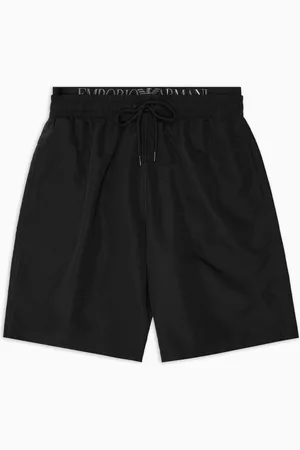 Emporio Armani ASV Bade-Bermudashorts aus recyceltem Gewebe mit Logoband