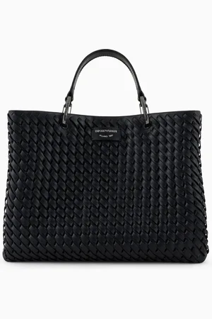 Emporio Armani Mittelgroßer Shopper MyEA aus geflochtenem Leder