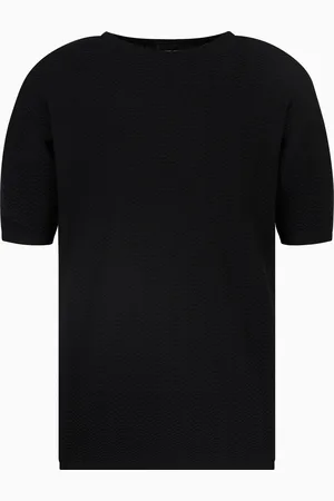 Giorgio Armani Pullover mit Rundhalsausschnitt aus Schurwolle mit Fischgrat-Muster