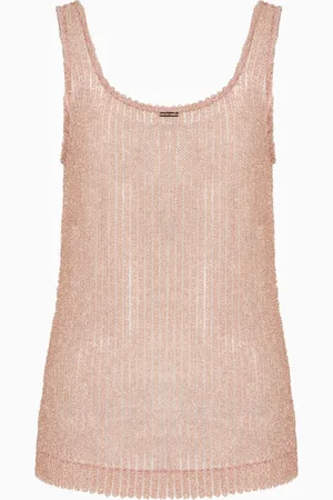 Emporio Armani Beachwear Tanktop aus flauschigem Lurex