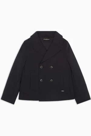 Emporio Armani Doppelreihiges Sakko aus Nylon mit weicher Haptik