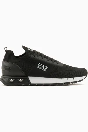 EA7 Black & White Legacy Knit Sneaker